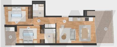 🏡T2 novo, com Terraço e garagem, no centro de Leça da Palmeira 🏖️