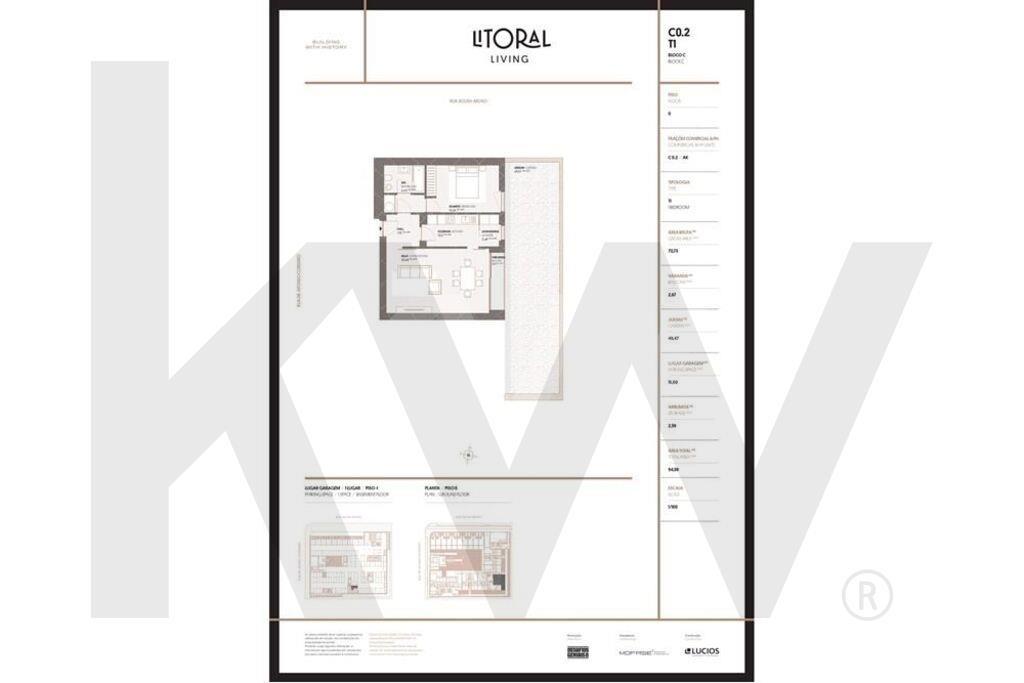 T1 para rendimento na Rua Sousa Aroso. No Litoral Living, Condomínio Fechado em Matosinhos Sul
