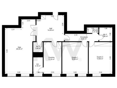 Apartamento T2 com garagem em Lordelo do Ouro, Porto