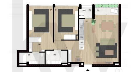 Apartamento T2 para venda em Matosinhos Sul