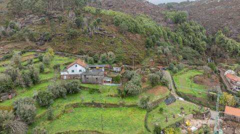 Ruínas com terreno em São Lourenço da Montaria, junto às cascatas do Rio Âncora