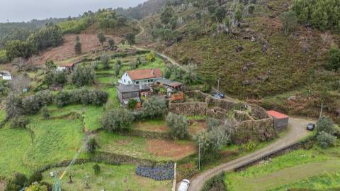 Ruínas com terreno em São Lourenço da Montaria, junto às cascatas do Rio Âncora