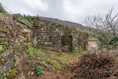 Ruínas com terreno em São Lourenço da Montaria, junto às cascatas do Rio Âncora