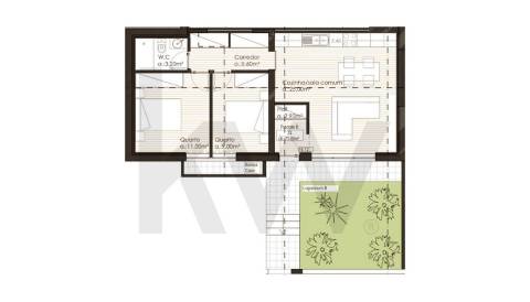 Apartamento T2 com jardim, V. N. Cerveira