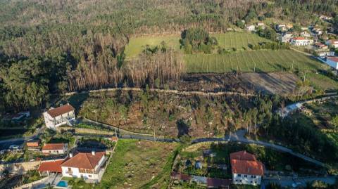 Terreno com 5.445 m² e PIP aprovado para construção de duas moradias na Facha, Ponte de Lima