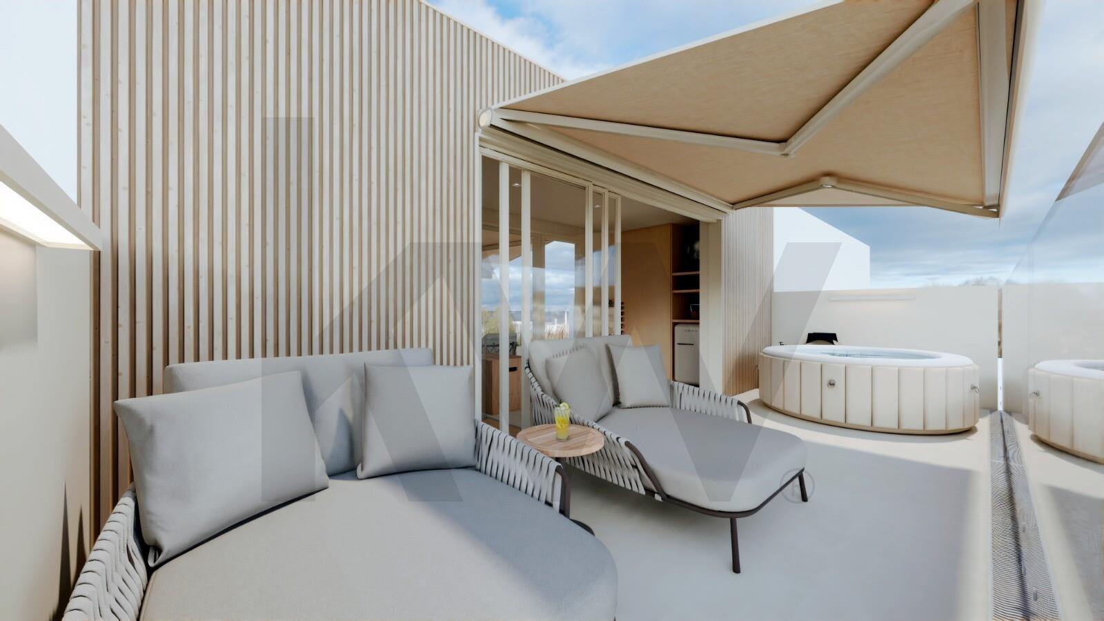 Moradia T3 em construção a 200m praia de Lavra – Arquitetura moderna e elevada eficiência energética