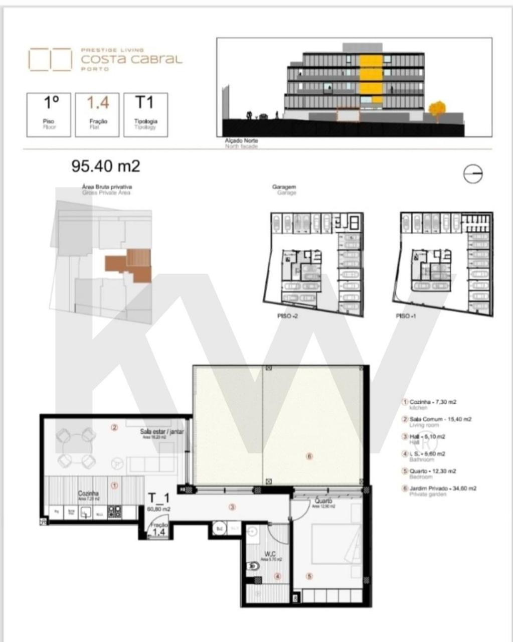 T1 com Jardim Privado no Prestige Living Costa Cabral, Porto (em construção)