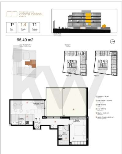 T1 com Jardim Privado no Prestige Living Costa Cabral, Porto (em construção)