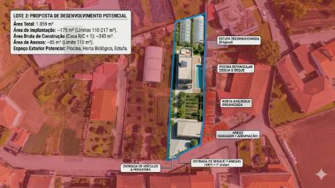 Lote de terreno para construção com 1059 m² em Grimancelos, Barcelos