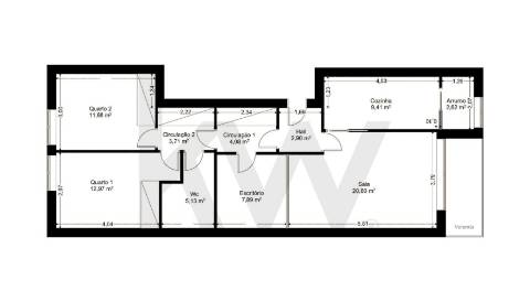 Apartamento T2 com Vista Rio Minho & Escritório - Alto da Veiga, Seixas