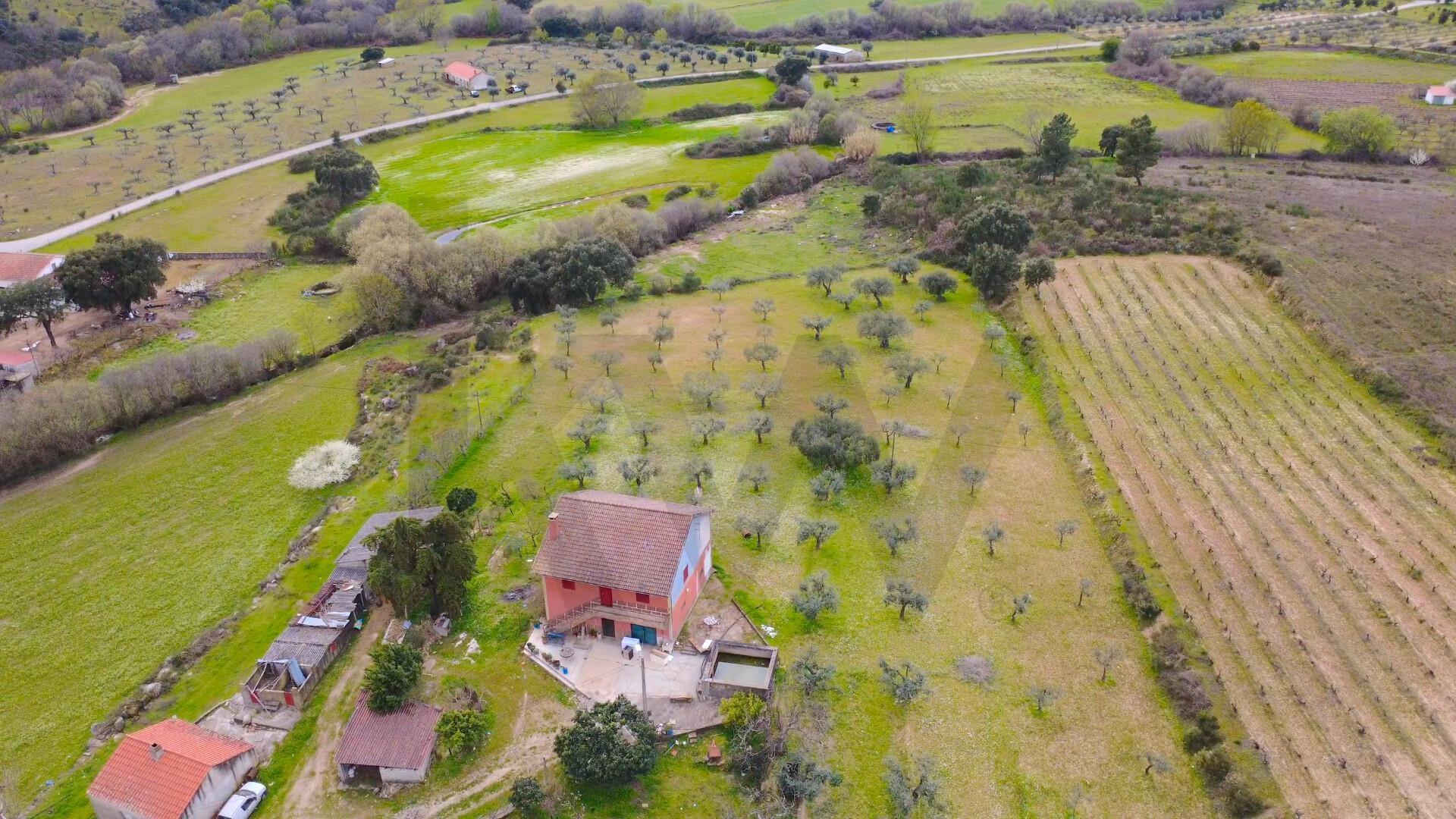 Quinta com moradia e terreno em Vale de Prazeres, Fundão