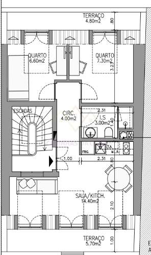 Apartamento T2 remodelado, vista rio, Santa Apolónia