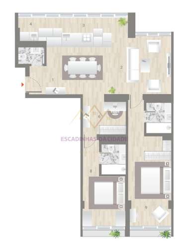 Fantástico Apartamento T2+1 com vista Rio, em Empreendimento de luxo  piscina