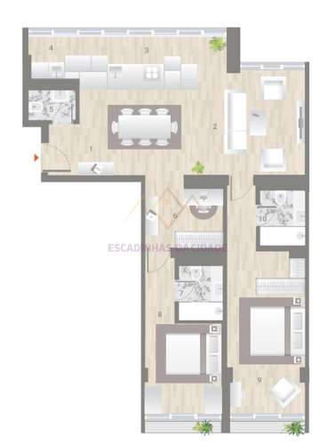 T2+1 em Empreendimento de luxo com rooftop e piscina na Infante Santo