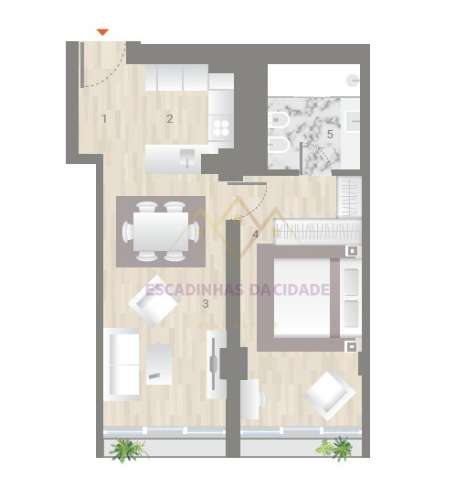 T1 em Empreendimento de luxo com Piscina