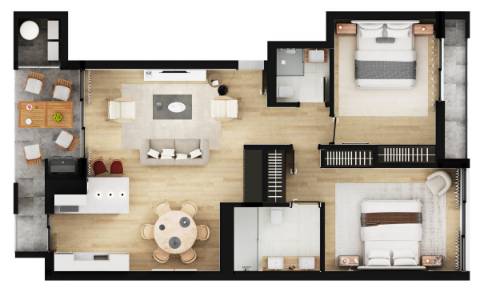 T2 + 1 Duplex Montijo em construção