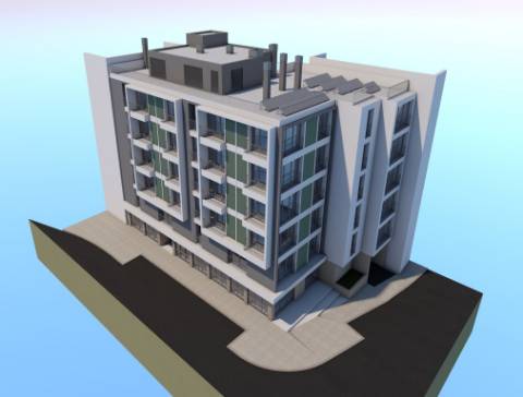 Terreno urbano para construção de um prédio habitacional