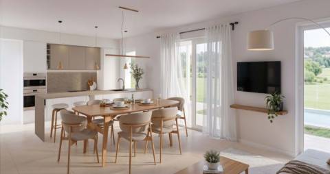 Elegante moradia T2+1 de 2 pisos e piscina privada , Golfe - em construção pronta em Abril 2026