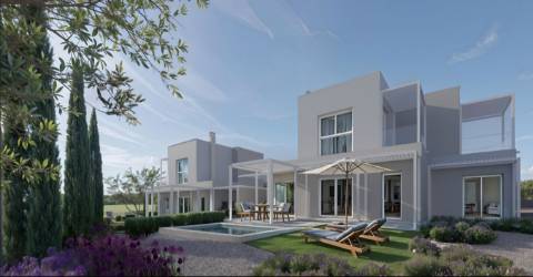 Elegante moradia T2+1 de 2 pisos e piscina privada , Golfe - em construção pronta em Abril 2026