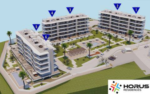 Apartamento T3 perto da praia em condomínio fechado em construção em Portimão