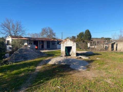 Moradia T3, espaço comercial, e terreno com 0.3375 hectares
