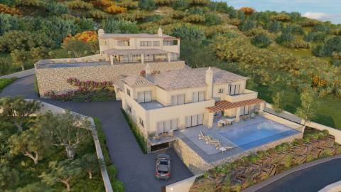 Terreno com Projeto aprovado para duas moradias com linda vista mar