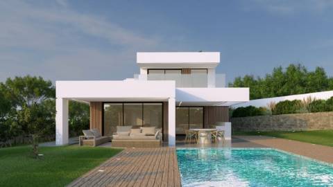 Terreno com Projeto Aprovado em Almancil - Moradia Contemporânea de Luxo com Piscina
