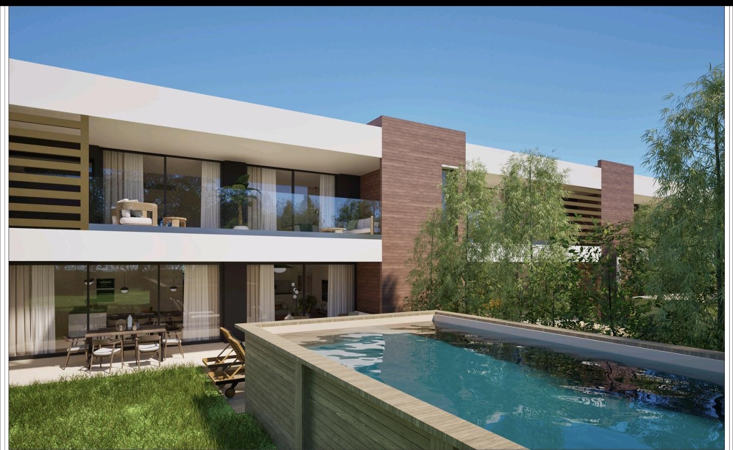 Moradias em banda de Luxo em Construção - Design Contemporâneo, Conforto e Exclusividade! Perto da Praia