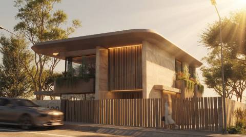 Lote para Moradia contemporânea em Projecto