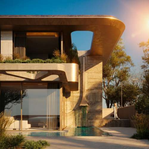 Lote para Moradia contemporânea em Projecto