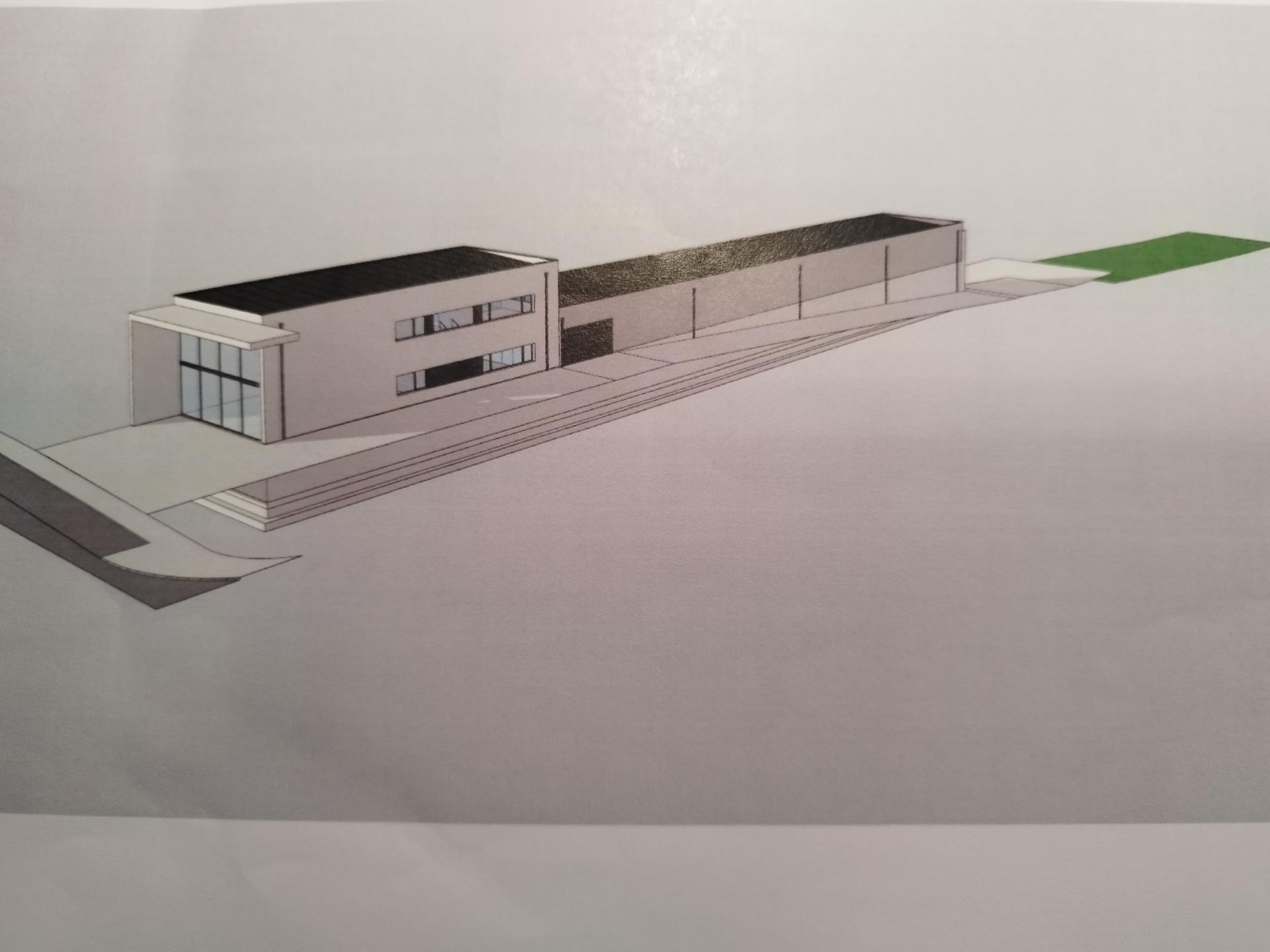 Terreno industrial com projeto aprovado para armazém 1550 m2 (2 pisos).