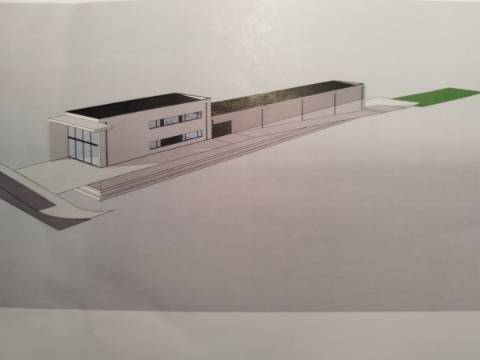 Terreno industrial com projeto aprovado para armazém 1550 m2 (2 pisos).