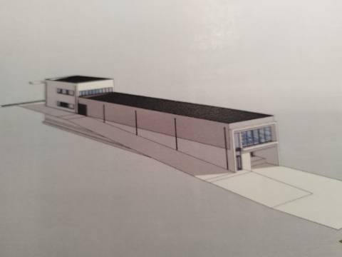 Terreno industrial com projeto aprovado para armazém 1550 m2 (2 pisos).