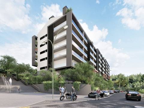 Apartamento T3 Duplex na cidade de Leiria com 3 suítes e vista para a cidade e castelo