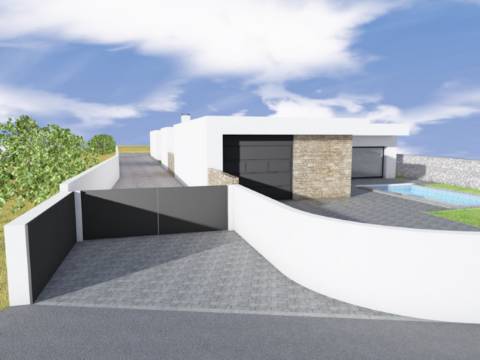 Moradia lote B - Moradia isolada térrea T3 com garagem e piscina em Lagoa do Cão, Aljubarrota