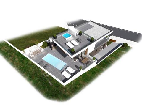 Moradia V3 com piscina e garagem a 5 minutos das praias