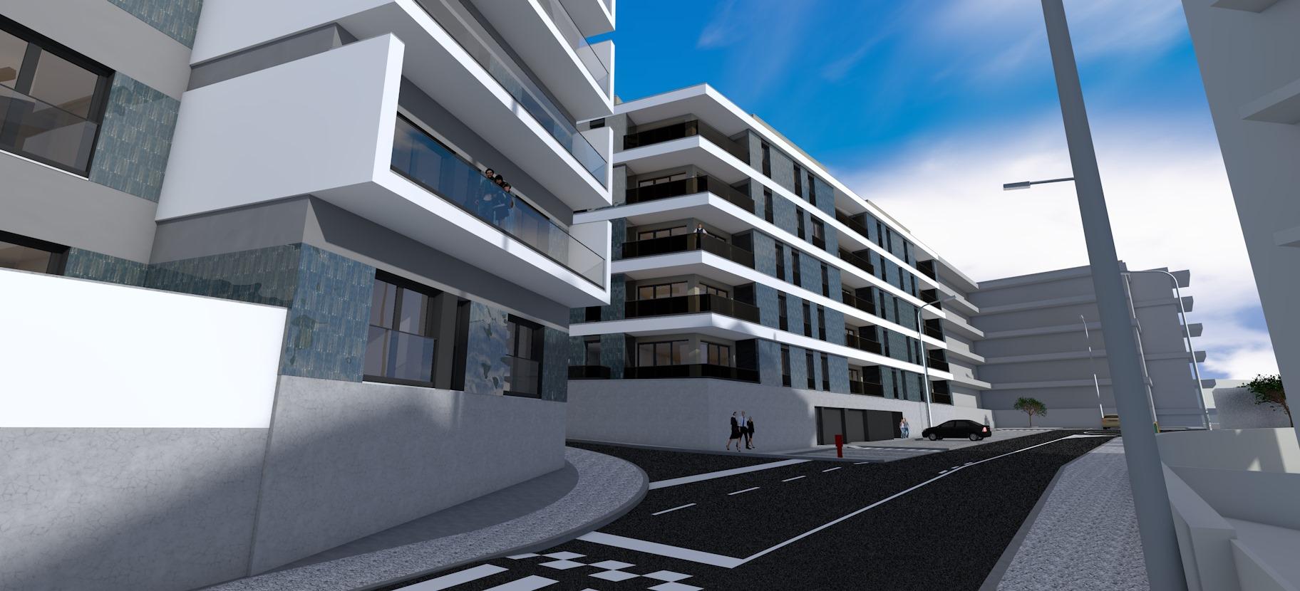 T1 Novo com varanda e garagem bem localizado em Leiria