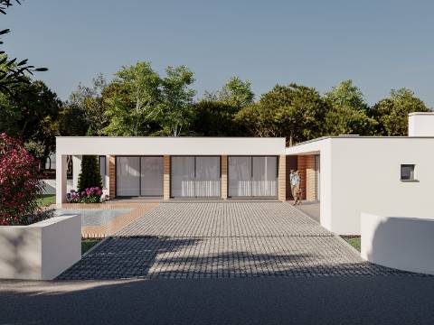 Moradia V3 térrea com garagem e vista campo