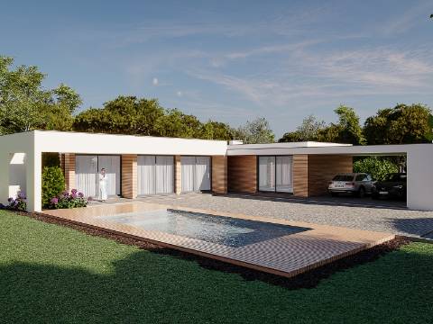 Moradia V3 térrea com garagem e vista campo