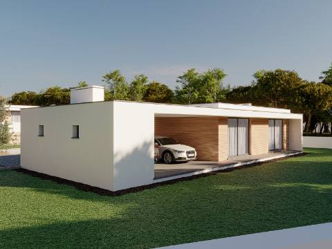 Moradia V3 térrea com garagem e vista campo