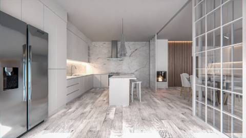 Moradia contemporânea V4 em condomínio fechado a 5 minutos da cidade de Leiria