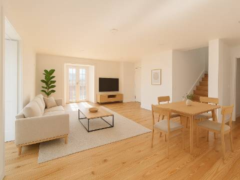 Belíssimo T2 Duplex, totalmente renovado, com vista deslumbrante sobre o Rio Tejo