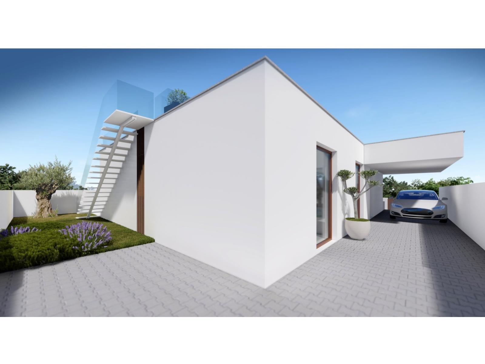 Moradia V3 térrea com piscina e terraço a 5 minutos das praias