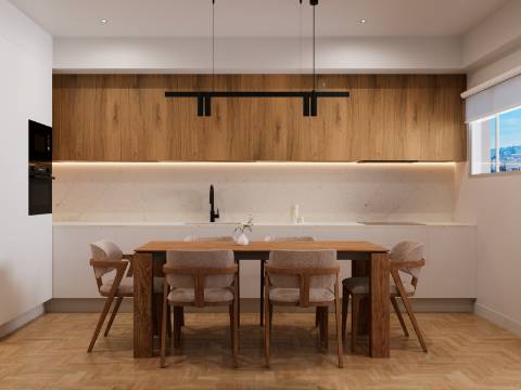 Apartamento T2 de charme, com varanda e deslumbrante vista de rio em São Vicente