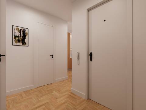 Apartamento T2 de charme, com varanda e deslumbrante vista de rio em São Vicente