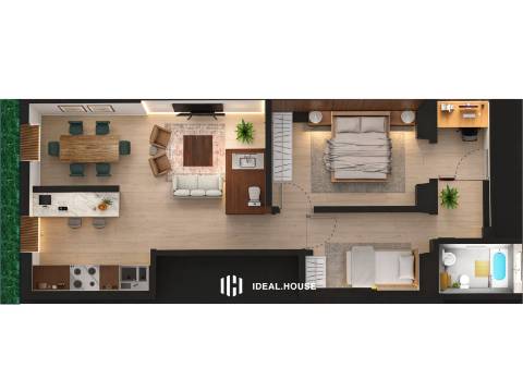 Apartamento T2 com varanda e vista de cidade - totalmente renovado