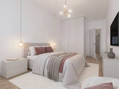 Elegante apartamento T2 totalmente renovado com elevador, na Graça em Lisboa