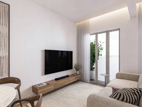 Elegante apartamento T2 totalmente renovado com elevador, na Graça em Lisboa