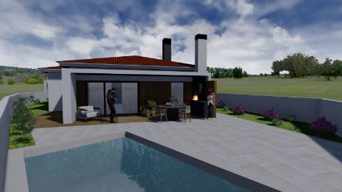 Moradia T3 em Construção com Piscina e Jardim, Souto da Carpalhosa