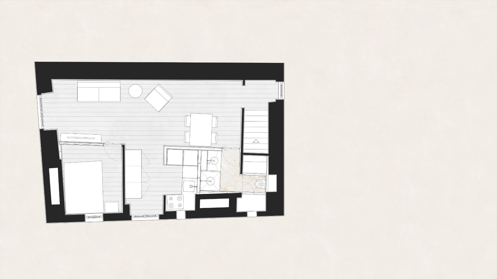 Apartamento T1, Fontainhas, Setúbal